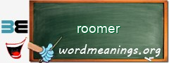 WordMeaning blackboard for roomer